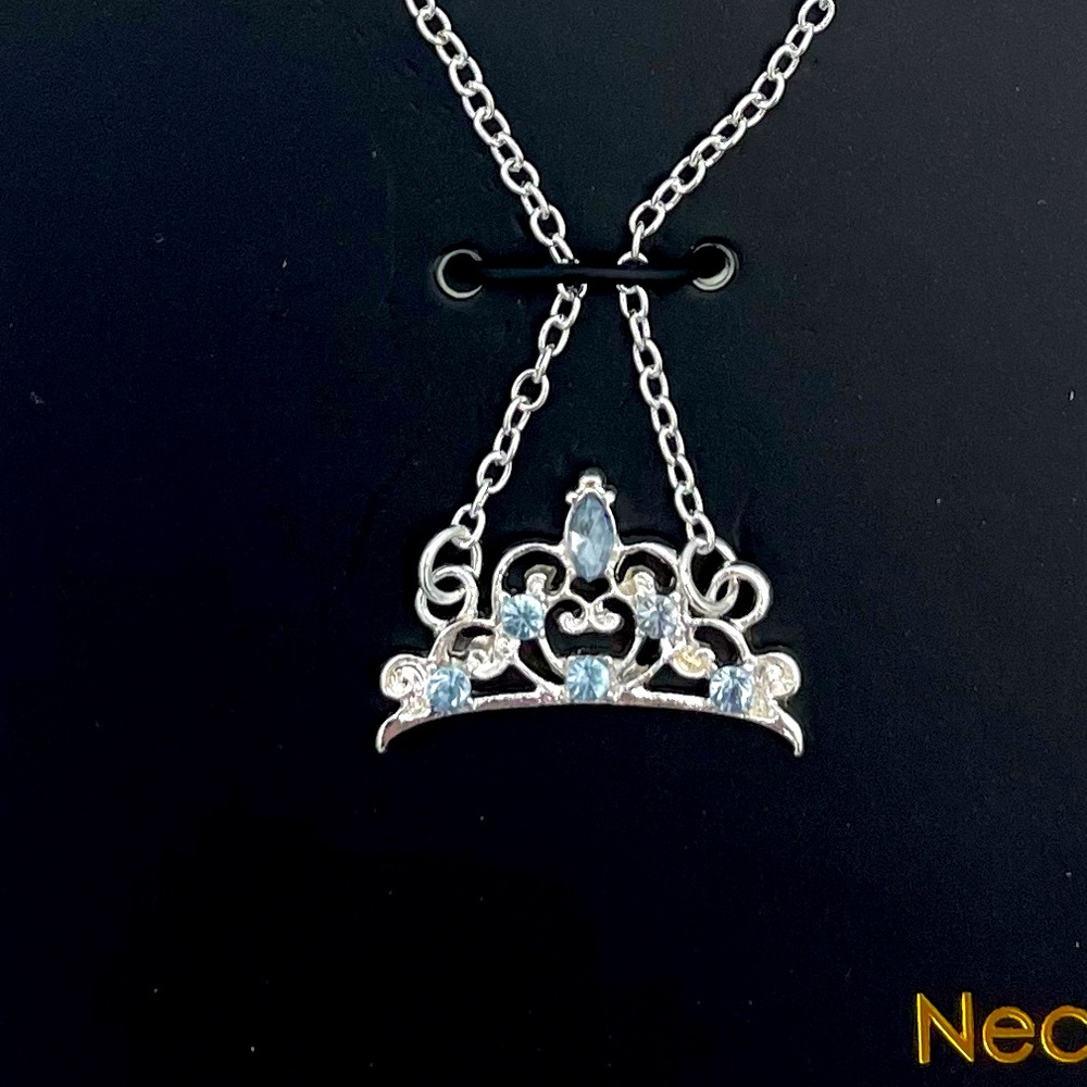 Disney Princess Cinderella Crown Necklace New